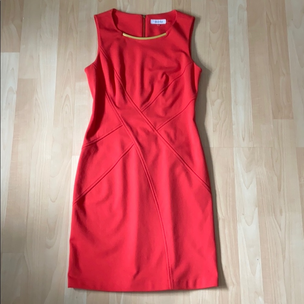 Calvin Klein Coral Dress in Size 4